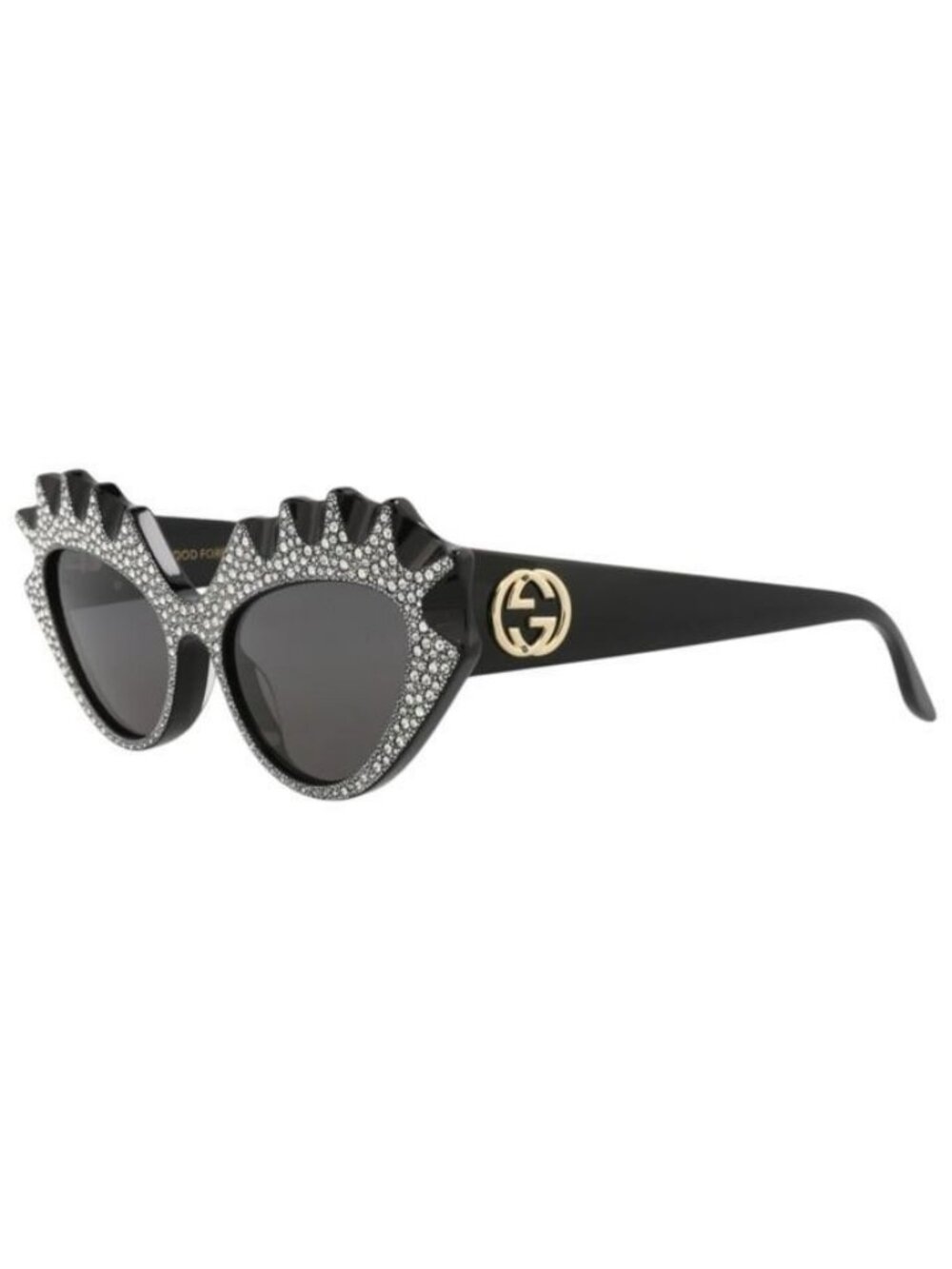 New Gucci Womens Cat Eye Black Black Grey Fashion Designer Sunglasses